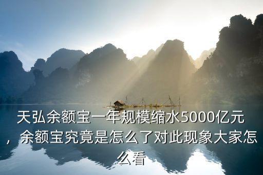 天弘余額寶一年規(guī)?？s水5000億元，余額寶究竟是怎么了對此現(xiàn)象大家怎么看