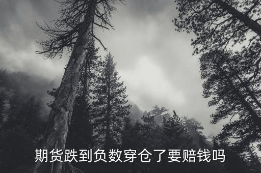 期貨跌到負(fù)數(shù)穿倉(cāng)了要賠錢嗎