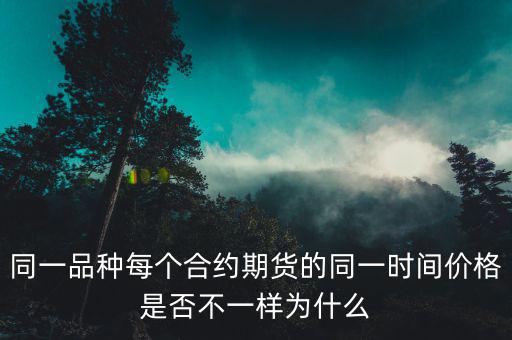 同一品種每個(gè)合約期貨的同一時(shí)間價(jià)格是否不一樣為什么