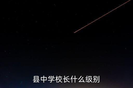 宋麗萍簡歷什么級別,縣中學(xué)校長什么級別