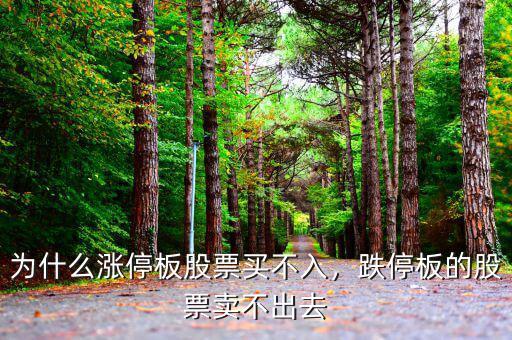 為什么漲停板股票買(mǎi)不入，跌停板的股票賣(mài)不出去