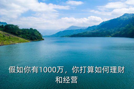 我有1000萬(wàn)怎么理財(cái),假如你有1000萬(wàn)