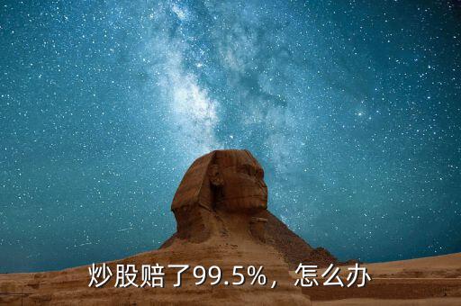 炒股賠了99.5%，怎么辦