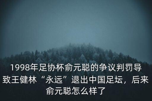 1998年足協(xié)杯俞元聰?shù)臓?zhēng)議判罰導(dǎo)致王健林“永遠(yuǎn)”退出中國(guó)足壇，后來俞元聰怎么樣了