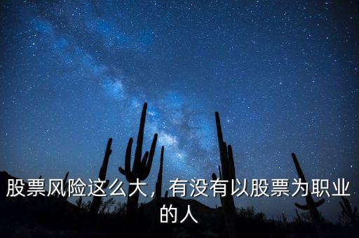 股票風(fēng)險這么大，有沒有以股票為職業(yè)的人