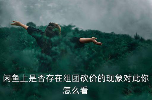 閑魚上是否存在組團砍價的現象對此你怎么看