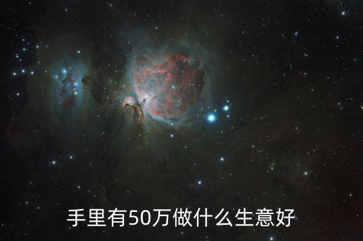 手里有50萬做什么生意好