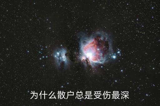 為什么散戶(hù)總是受傷最深