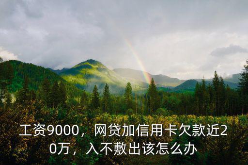 工資9000，網(wǎng)貸加信用卡欠款近20萬，入不敷出該怎么辦