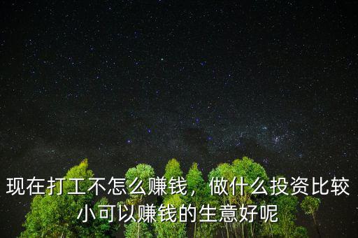 郊區(qū)投資什么行業(yè)賺錢,現在打工不怎么賺錢