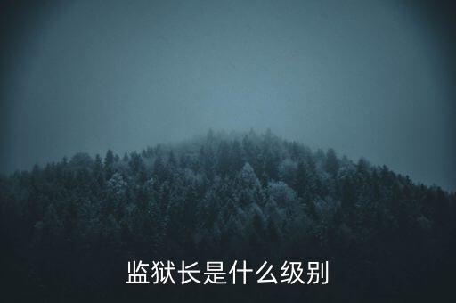 監(jiān)獄長(zhǎng)是什么級(jí)別