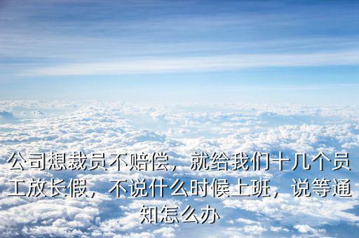 公司想裁員不賠償，就給我們十幾個員工放長假，不說什么時候上班，說等通知怎么辦