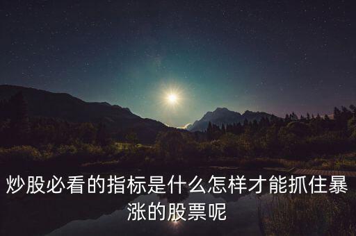 量價其升看什么指標(biāo),炒股必看的指標(biāo)是什么