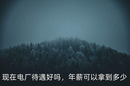 現(xiàn)在電廠待遇好嗎，年薪可以拿到多少