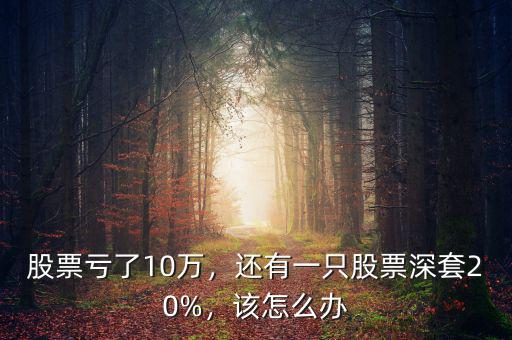 股票虧了10萬，還有一只股票深套20%，該怎么辦