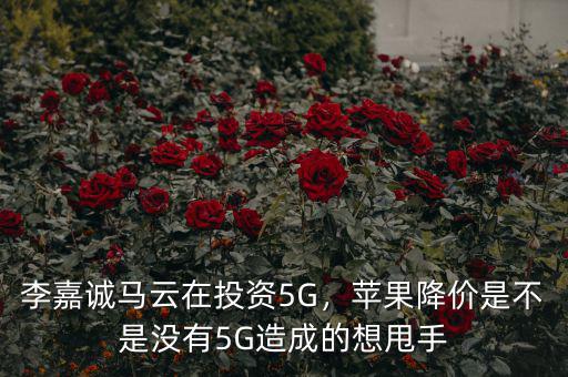 李嘉誠馬云在投資5G，蘋果降價是不是沒有5G造成的想甩手