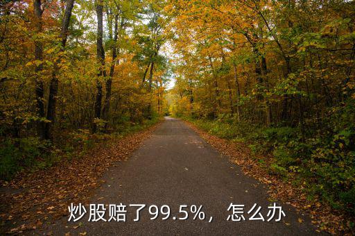 炒股賠了99.5%，怎么辦