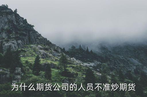 為什么期貨公司的人員不準炒期貨