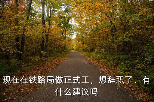 現(xiàn)在在鐵路局做正式工，想辭職了，有什么建議嗎