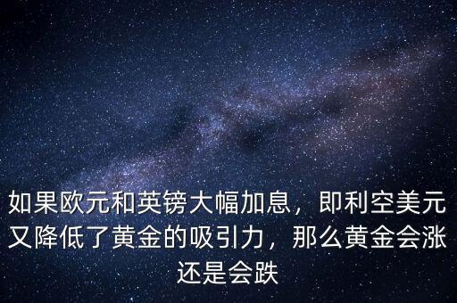 如果歐元和英鎊大幅加息，即利空美元又降低了黃金的吸引力，那么黃金會漲還是會跌