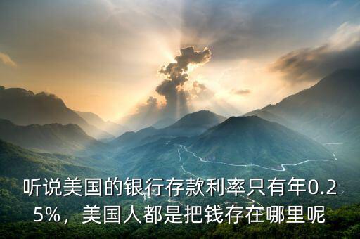 聽(tīng)說(shuō)美國(guó)的銀行存款利率只有年0.25%，美國(guó)人都是把錢存在哪里呢