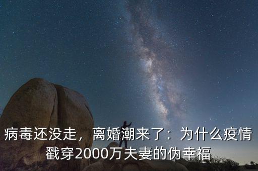 病毒還沒走，離婚潮來了：為什么疫情戳穿2000萬夫妻的偽幸福