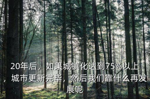 20年后，如果城鎮(zhèn)化達(dá)到75%以上，城市更新完畢，然后我們靠什么再發(fā)展呢