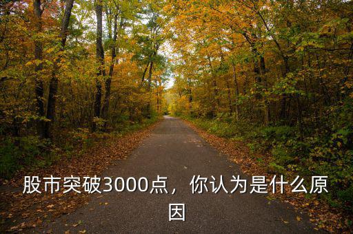 股市突破3000點，你認為是什么原因