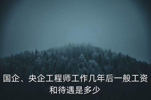 國企、央企工程師工作幾年后一般工資和待遇是多少