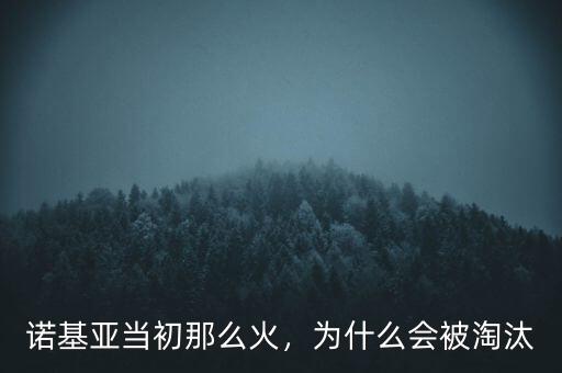 諾基亞為什么被淘汰,為什么會(huì)被淘汰