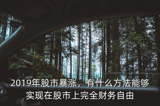 2019年股市暴漲，有什么方法能夠?qū)崿F(xiàn)在股市上完全財務(wù)自由