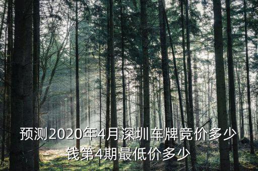 預(yù)測(cè)2020年4月深圳車牌競(jìng)價(jià)多少錢第4期最低價(jià)多少