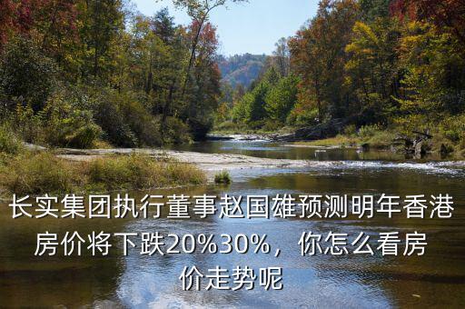 長實集團執(zhí)行董事趙國雄預測明年香港房價將下跌20%30%，你怎么看房價走勢呢