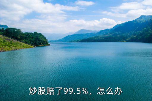 炒股賠了99.5%，怎么辦