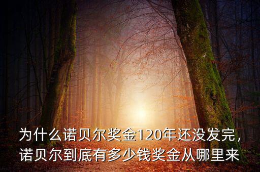 為什么諾貝爾獎金120年還沒發(fā)完，諾貝爾到底有多少錢獎金從哪里來