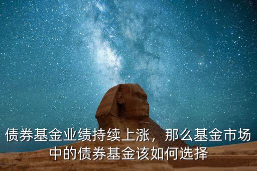 債券基金業(yè)績持續(xù)上漲，那么基金市場中的債券基金該如何選擇