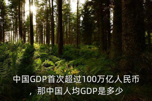 中國(guó)GDP首次超過(guò)100萬(wàn)億人民幣，那中國(guó)人均GDP是多少