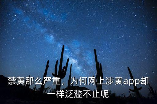 禁黃那么嚴(yán)重，為何網(wǎng)上涉黃app卻一樣泛濫不止呢