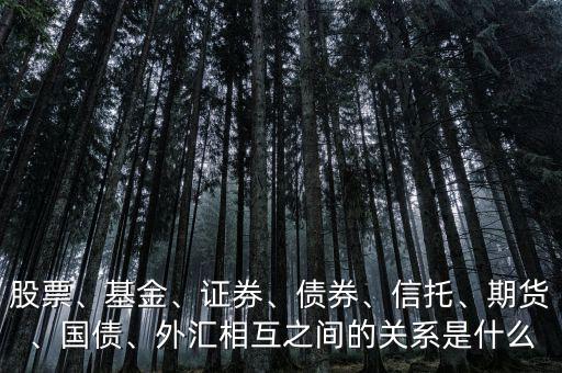 股票、基金、證券、債券、信托、期貨、國債、外匯相互之間的關(guān)系是什么