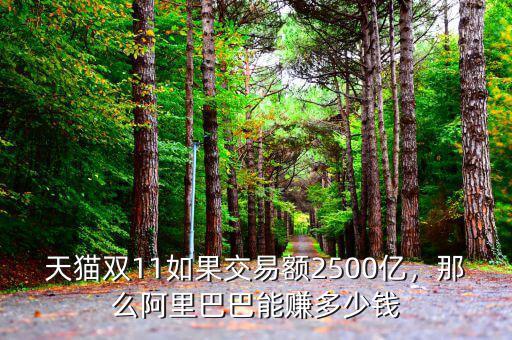 天貓雙11如果交易額2500億，那么阿里巴巴能賺多少錢