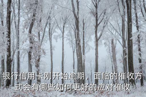 銀行信用卡剛開始逾期，面臨的催收方式會有哪些如何更好的應對催收