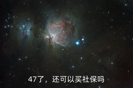 47了，還可以買(mǎi)社保嗎