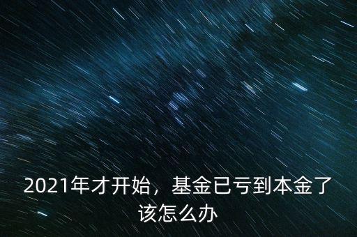 2021年才開始，基金已虧到本金了該怎么辦