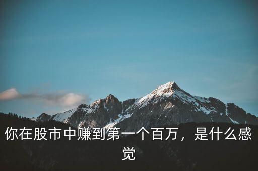 股市中什么才是真的,你在股市中賺到第一個(gè)百萬(wàn)