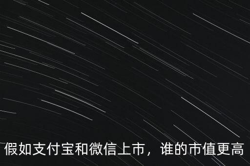 支付寶上市估值多少,假如支付寶和微信上市