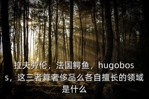 拉夫勞倫，法國鱷魚，hugoboss，這三者算奢侈品么各自擅長的領(lǐng)域是什么