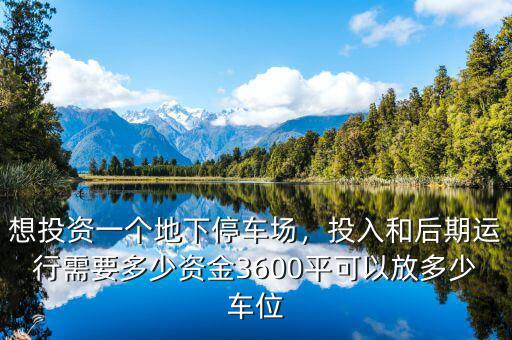 想投資一個(gè)地下停車場，投入和后期運(yùn)行需要多少資金3600平可以放多少車位