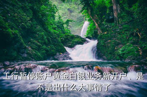 工行暫停賬戶黃金白銀業(yè)務(wù)新開戶、是不是出什么大事情了