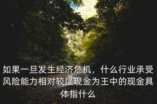 如果一旦發(fā)生經(jīng)濟(jì)危機，什么行業(yè)承受風(fēng)險能力相對較強現(xiàn)金為王中的現(xiàn)金具體指什么