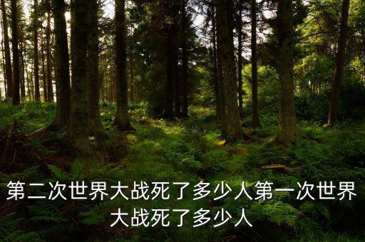 2戰(zhàn)日本死了多少人,第二次世界大戰(zhàn)死了多少人